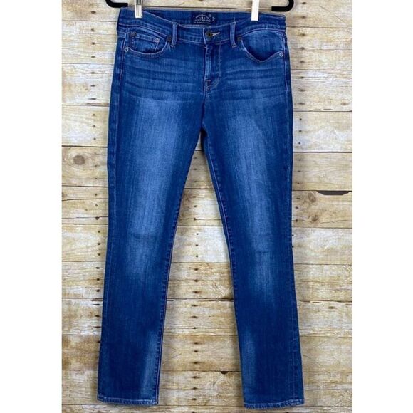 LUCKY BRAND STRAIGHT LEG MID-RISE BOHO CASUAL CLASSIC EVERYDAY JEANS SIZE 6 - Picture 1 of 5